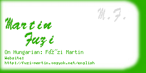 martin fuzi business card